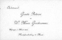 Huwelijksaankondiging G. Pieterse en W. MG (1900)